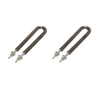 YGBWAOV 2X Tubo de EléCtrico con Aletas Tipo U de 35 cm / 13,8 Pulgadas, Elementos Calefactores de Aleta de Acero Inoxidable, Calentador de Agua, Tubo de CalefaccióN para Horno, 1KW