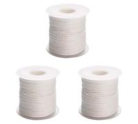 YGBWAOV 3 Rollo, 200 Pies/61 Metros, Mecha para Velas, Mecha Tejida de Algodón para Velas, Material para Hacer Velas DIY, Núcleo de Sin Humo