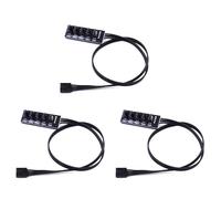 YGBWAOV 3piezas 40Cm 1 una 5 4-Pin TX4 PWM Fan CPU HUB Splitter PC Case Chasis Cooler Extension Cable Adapter Controller