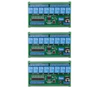 YGBWAOV 3X DC 24V 8 Ch RS485 Placa de Relé Modbus RTU UART Interruptor de Control Remoto Caja de Riel DIN35 para Control de Automatización PLC