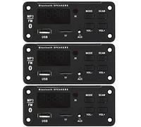YGBWAOV 3X Placa Decodificadora de MP3 Amplificador 25Wx2 12V MóDulo de Audio Reproductor MP3 Inalámbrico