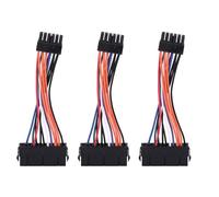 YGBWAOV 3X PSU ATX 24 Pines Hembra A 12 Pines Macho Cable de Manguito de Fuente de Alimentacion 18AWG Alambre para Q87H3-AM Q87H3 Am Q87 Placa Base