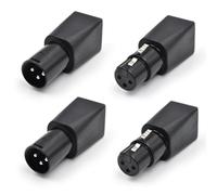 YGBWAOV 4 Conectores A RJ45, Ethernet RJ45 A Adaptador XLR de 3 Pines, Adaptador XLR Hembra y Macho de 3 Pines para Audio y Vídeo