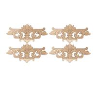 YGBWAOV 4 Piezas de Madera Tallada Vintage Calcomanía Esquina Onlay Apliques 22X10 cm
