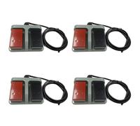 YGBWAOV 4X Interruptor De Pie De PláStico InstantáNeo Interruptor Giratorio De Dos VíAs De Doble Uso Y Doble Pedal Infinito