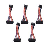 YGBWAOV 5X PSU ATX 24 Pines Hembra A 12 Pines Macho Cable de Manguito de Fuente de Alimentacion 18AWG Alambre para Q87H3-AM Q87H3 Am Q87 Placa Base