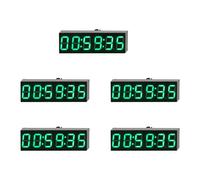 YGBWAOV 5X Reloj Electrónico Digital LED de 6 bits de 0,36 Pulgadas W Segundo Módulo de Pantalla Apagado Memoria Ajuste de Brillo -A
