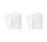 YGBWAOV Bolsillo Perforado A4 de 200 Páginas, Protector de Hojas Transparente de 11 Orificios, Archivador de Papel, Fundas para Carpetas de Hojas de Carta, 8 Seda