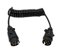 YGBWAOV Cable de Resorte para Remolque de 12 V, 2 M, 7 Núcleos, en Espiral, para Vehículos Comerciales Europeos, Caravanas, Remolques de Coche.