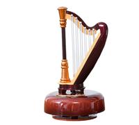 YGBWAOV Caja de Música Giratoria de Estilo Literario y Clásico, Caja de Música, Adornos de Escritorio, Regalo de Cumpleaños para Amantes de la Música, Arpa