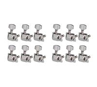 YGBWAOV Clavijas de Afinación de Guitarra Semicerrada 12R, Sintonizadores, Cabezal de Máquina, Pieza de Guitarra Eléctrica, Reemplazo, Accesorios para Instrumentos Musicales