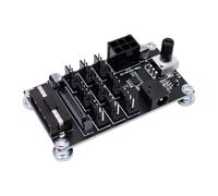 YGBWAOV Controlador de Velocidad de Ventilador de Chasis de Computadora PWM de 9 Vías, 12 V, PWM, 4 Pines, Controlador de Concentrador de Ventilador Alta Potencia, Regulador de Ventilador