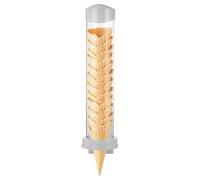 YGBWAOV Dispensador de Conos de Helado, Soporte para Conos de Waffle, Tubo de Plástico para Almacenar Conos de Waffle con Placa Magnética y Placa Adhesiva.