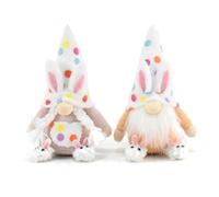 YGBWAOV Gnomos de, Conejito de Pascua de Felpa, Gnomo, Granja, Estante Rústico, Bandeja Escalonada, Decoración de Mesa de Café, Decoración Navideña para el Hogar