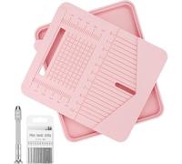 YGBWAOV Guía de Perforación para Aretes de Arcilla Polimérica con Caja Recolectora de Polvo, para Herramientas de Fabricación de Aretes - Kit para Crear Joyas