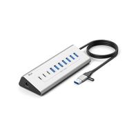 YGBWAOV HUB USB 5 Gbps Estación de Acoplamiento USB 3.0 Adaptador HUB USB Multifunción de Alta Velocidad para PC Portátil Enchufe Europeo de 10 Puertos