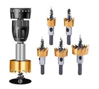 YGBWAOV Juego de 5 Brocas de de HSS para Escariado de Metálica de 16 Mm, 18,5 Mm, 20 Mm, 25 mm y 30 Mm. Brocas de Alta Calidad.