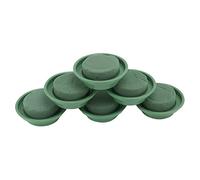 YGBWAOV Kit de Arreglos Florales - 6- Paquete de Espuma Floral Redonda en un TazóN de DiseñO úNico para Centro de Mesa, Flores de Pasillo de Boda, DecoracióN de Fiesta, Verde