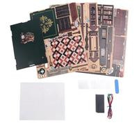 YGBWAOV Kit de Librería DIY Book Nook Owl, Sujetalibros de Madera 3D para Decoración de Estanterías, con Kits de Modelos de Luz para Adultos