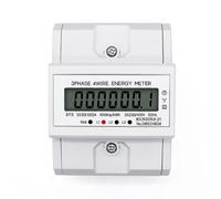 yGBWAOV Medidor de Consumo de Energía Trifásico de 4 Cables con Carril DIN de CA y Pantalla LCD de 230 V, Monitor de Consumo de Energía, Medidor de KWh, Vatímetro, 3 X 30 (100 A), 50/60 Hz