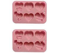 YGBWAOV Molde Silicona para Chocolate con Corazón Amor, Molde para Galletas y Dulces, Bandeja Hielo para Amor, Herramienta para Hornear, Molde para Velas y Pasteles con Fondant Amor