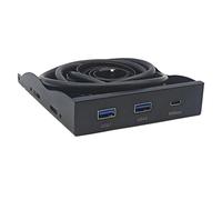 YGBWAOV Panel Frontal de Bahía de Disquete de 3,5 Pulgadas para Computadora de Escritorio con 2 Conectores USB 3.0 Tipo A y Tipo C de 20 Gbps para Carcasa de Computadora PC