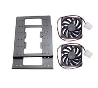 YGBWAOV Soporte para Disco Duro Mecánico 6F Integrado en el Chasis, Disco Duro de 3,5 Pulgadas con Ventilador de Expansión Superpuesto para Refrigeración de Caja de PC, Color Negro, A