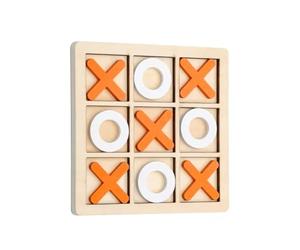 YGBWAOV Tablero de Madera Tic- Toe Game XO Juego de Mesa Juguete Familia Clásica Juego de Rompecabezas para Niños Juguetes Educativos Naranja +