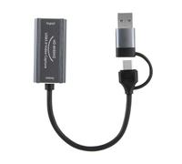 YGBWAOV Tarjeta de Captura de Vídeo 4K 60Hz de Doble Cabezal, Tipo C + USB A HDTV, para Grabación de Vídeo en Directo con Videocámaras de Juegos y Cámaras.