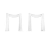 YGBWAOV Tela para Drapeado de de Boda, 2 Panel, 29,5 Pulgadas X 19,6 Pies, Cortinas de Transparente para Ceremonia de Boda