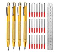 YGBWAOV Trazador de Carburo de Tungsteno, Manejar de Aluminio Moleteado, con Puntas de Marcado Adicionales y Regla de Acero, para Manualidades Detalladas