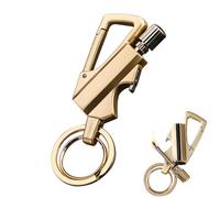 YGCHEN Mechero Eterno 3 en 1, Yesquero de Metal con Abrebotellas, Mini Mechero Multifunción para Mochila y Llaves, Ideal para Camping, Senderismo y Emergencias, Regalo para Hombre Práctico (Dorado)
