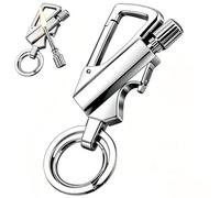 YGCHEN Mechero Eterno 3 en 1, Yesquero de Metal con Abrebotellas, Mini Mechero Multifunción para Mochila y Llaves, Ideal para Camping, Senderismo y Emergencias, Regalo para Hombre Práctico (Plateado)