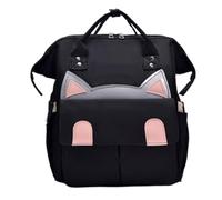 YGDYFDC Bolsa de pañales estilo gato simple bolsa de momia multifuncional mochila al aire libre viajes ocio mochila bolsa de pañales bolsas, Zwart, A