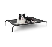 YGDYFDC Cama para Mascotas Cama Negra al Aire Libre elevada for Perros, Cama for Perros, Impermeable, Plegable, desprendible, con Marco de Alambre Cama para Perros(Black,49 * 31.5 * 8in)