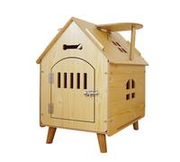 YGDYFDC Casa de Gato Casa for Perros, Perrera de Madera for Exteriores, barandilla de Madera for Perrera, casa Interior de Madera for Gatos for Todas Las Estaciones, Villa Casa Gatos(L57*44 * 57cm)