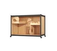 YGDYFDC Casa de Gato Gabinete de TV de Madera Maciza Serie Jaula for Gatos hogar Interior Espacio Extra Grande gabinete de Madera for Gatos Villa for Gatos Casa Gatos(B)