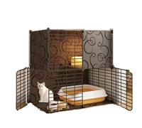 YGDYFDC Casa de Gato Jaula for Gatos, casa Interior for Gatos, gabinete for Gatos, balcón for apartamento pequeño, Nido for Gatos, Inodoro, Jaula integrada for Gatos Casa Gatos(2)