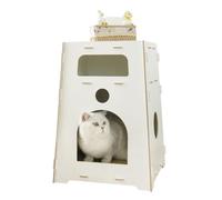 YGDYFDC Casa de Gato Mesita de Noche, Nido for Gatos, Dormitorio, hogar, ensamblaje de Empalme de Madera, casa Universal for Gatos, Jaula for Gatos Casa Gatos(White,A)