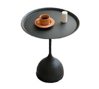 YGDYFDC Mesa de Centro Mesa De Centro Pequeña Lateral For Sofá Estilo Crema, Mesa Auxiliar Sencilla, Mesita De Noche De Hierro, Mesa Redonda Pequeña, Mesa De Esquina Mesita(Czarny,A)