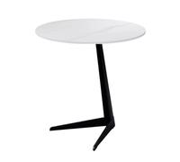 YGDYFDC Mesa de Centro Mesa de Centro pequeña, Mesa Auxiliar de Lujo Ligera Italiana, Sala de Estar de Pizarra, Mesa Auxiliar pequeña Redonda Simple Mesita(White,A)
