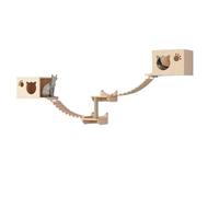 YGDYFDC Nido de árbol para Gatos Marco de Escalada for Gatos, combinación de Madera Maciza, Nido for Gatos montado en la Pared y Plataforma de Salto for Gatos Que no ocupa Espacio Fácil de Montar(N)