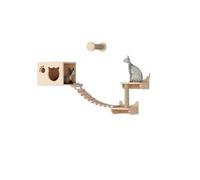 YGDYFDC Nido de árbol para Gatos Marco de Escalada for Gatos, combinación de Madera Maciza, Nido for Gatos montado en la Pared y Plataforma de Salto for Gatos Que no ocupa Espacio Fácil de Montar(E)