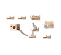 YGDYFDC Nido de árbol para Gatos Marco de Escalada for Gatos, combinación de Madera Maciza, Nido for Gatos montado en la Pared y Plataforma de Salto for Gatos Que no ocupa Espacio Fácil de Montar(J)