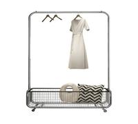 YGDYFDC Perchero de Esquina Percha de ropa extraíble, percha de ropa de pie for dormitorio, percha de ropa de almacenamiento de esquina de lujo ligera Percha de Pie(Silver,A)