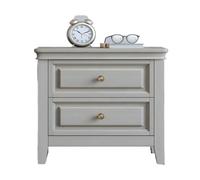 YGDYFDC Taquillas Modernas Gabinete De Cubo, Mesita De Noche Retro Simple, Gabinete De Almacenamiento con Doble Cajón, Mesita De Noche De Madera De Goma For Dormitorio Cómoda con Cajones(White)