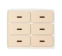 YGDYFDC Taquillas Modernas Mueble De Seis Cajones For Dormitorio, Mueble De Almacenamiento Moderno Y Decorativo Simple, Mueble De TV Completo Cómoda con Cajones(N,C)