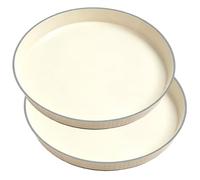 YGER JZGB Base para Macetas Redonda de ABS Grueso, Bandeja de Goteo para Plantas Decorativa | Platos para Macetas Interior Exterior Apilable Fácil Limpieza para Protección Suelo, Balcón, 2 Uds(40x3.5cm/15.7x1.4in)