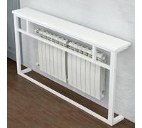 YGER JZGB Cubre Radiadores, Cubiertas para Radiador con Superficie Lisa, Barras Transversales Reforzadas, para Sala de Estar, Dormitorio, Pasillo(White,80x20x89cm/31x8x35in)