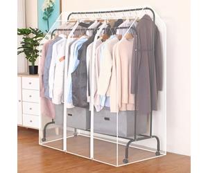 YGER JZGB Funda Burro Ropa, Funda Perchero, Organizador de Armario para Guardar Trajes y Abrigos, a Prueba de Polvo, Apta Solo para Perchas de Doble Poste Altas y Bajas(160x150cm/63x59in)
